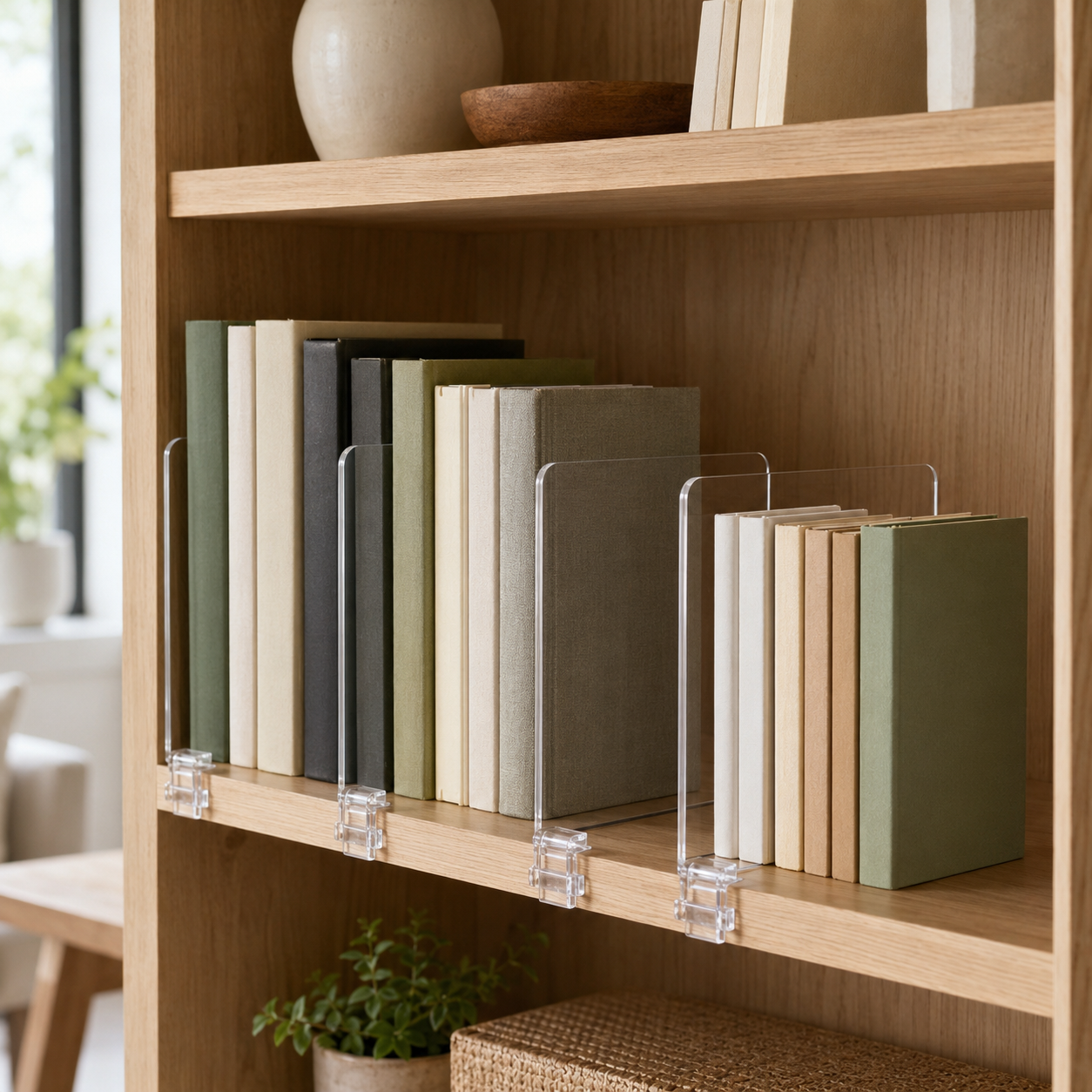 Clear Acrylic Shelf Divider Set