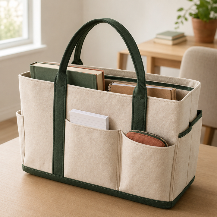 Portable Study Tote Organizer