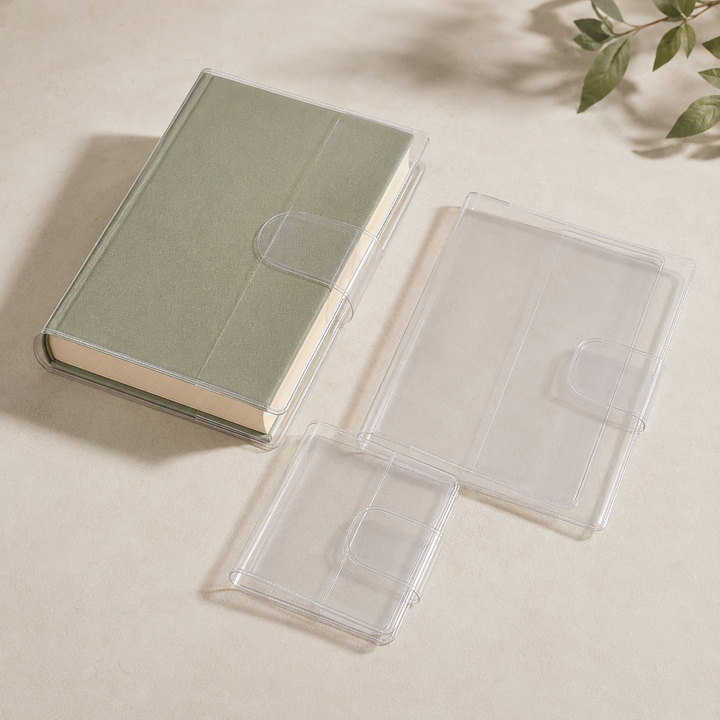 Reusable Transparent Book Covers — Set of 3